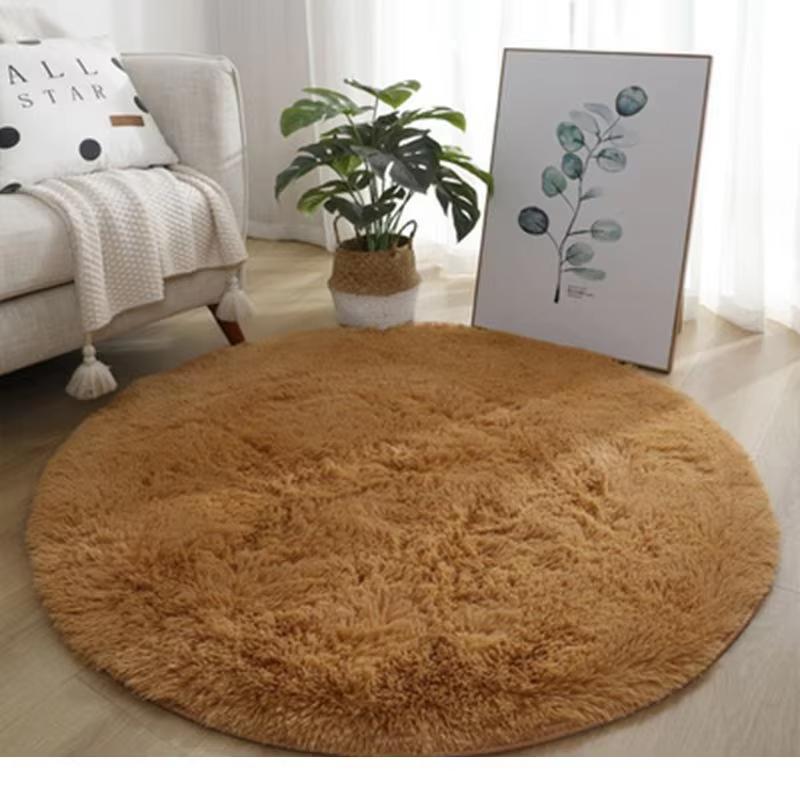 Super Soft Plush Round Rug Mat Fluffy White Carpets For Living Room Home Decor Bedroom Kid Room Decoration Salon Thick Pile Rug