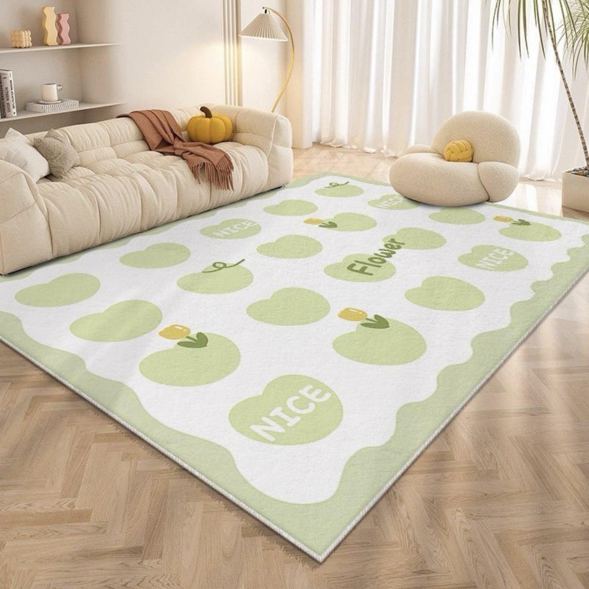 

Hypoallergenic Flannel Carpet - Allergy Friendly Bedroom Rug, Skin-Safe Living Room Floor Mat Non-Shedding Home Decor 80X120CM