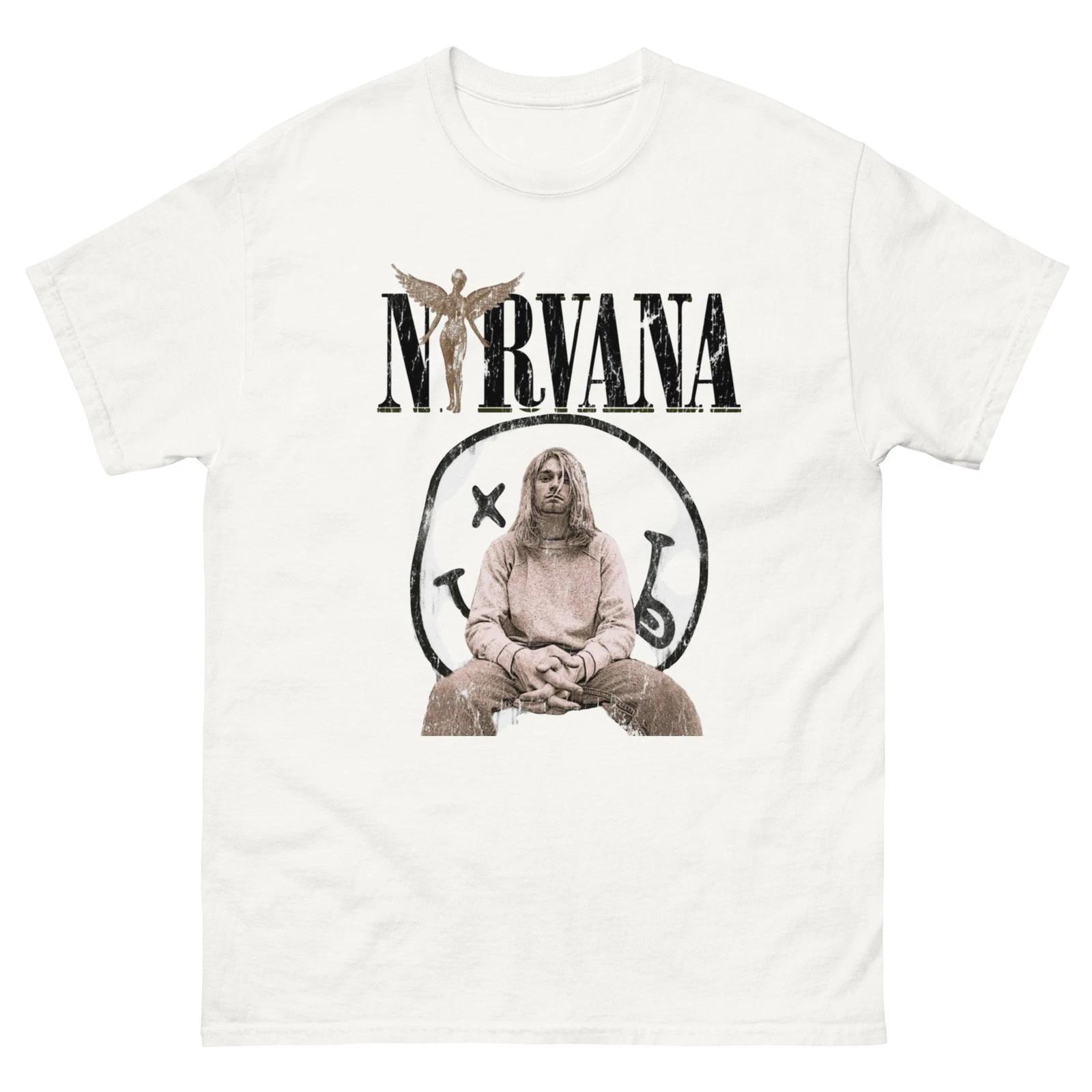 Футболка Nirvana Курт Кобейн | Гранж Винтаж Y2K Футболка с группой L