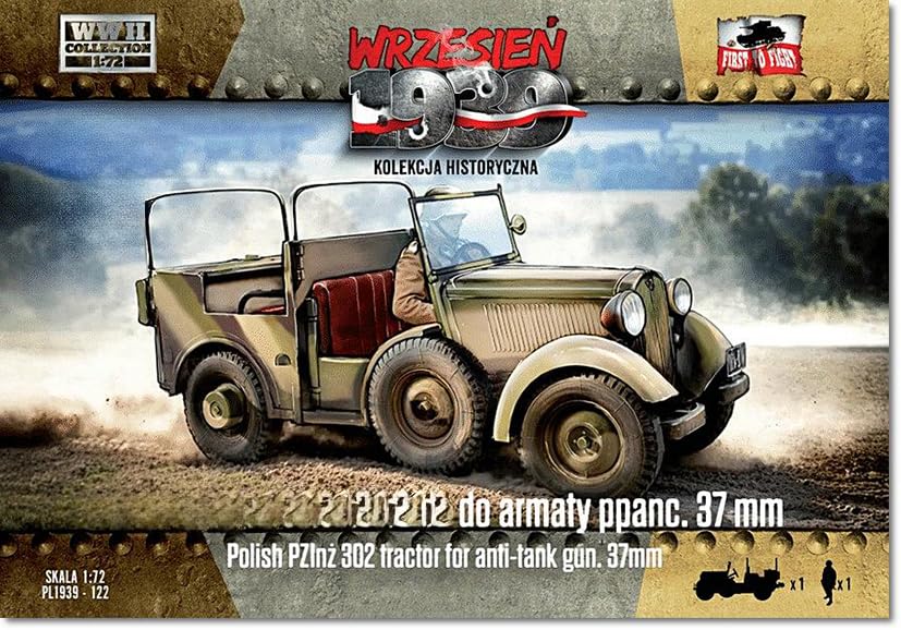 FTF 1/72 Scale Polish PZInz302 Anti-Tank Gun Towing Tractor Plastic Model Kit PF72122 (Combat Vehicle)
