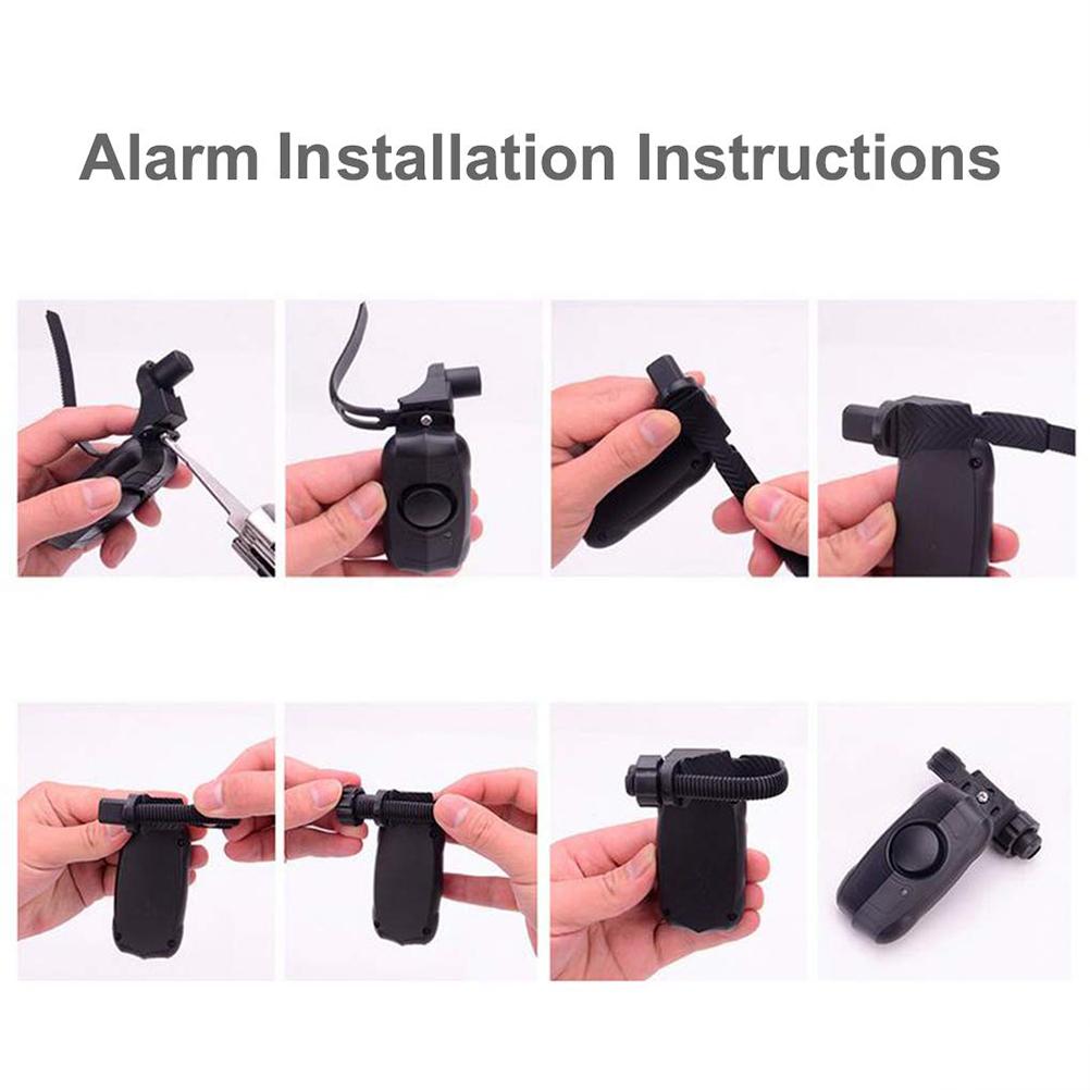 USB Rechargeable Anti Theft Bike Alarm Vibration Trigger Alarm with Remote Control 110dB Horn