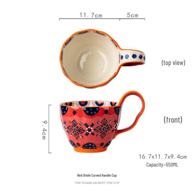 abay Hand-Painted Floral Coffee Mug