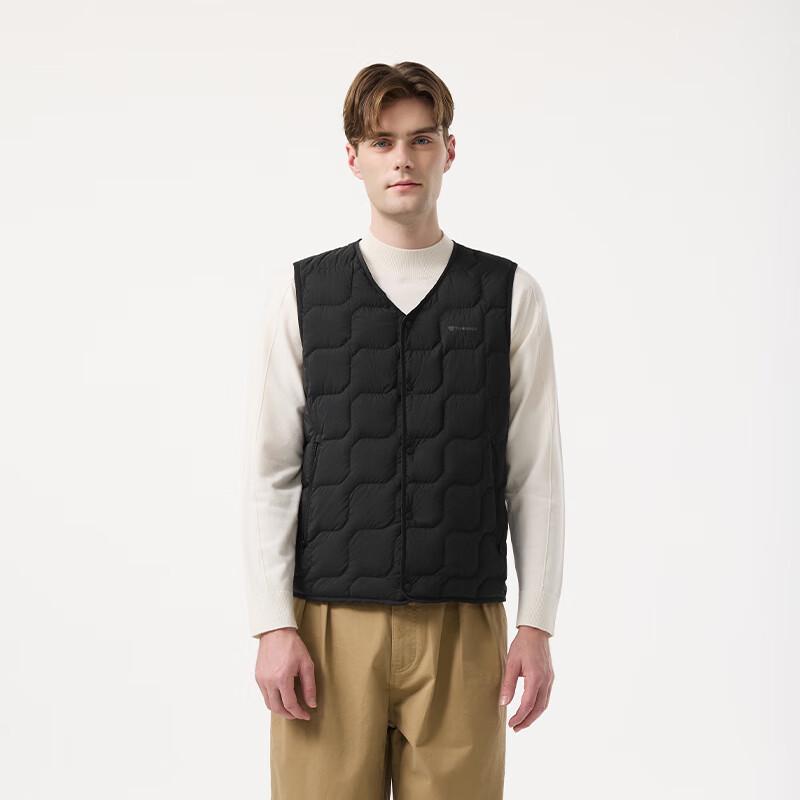 Tanboer Men's Short Collarless Down Vest TA5330105A