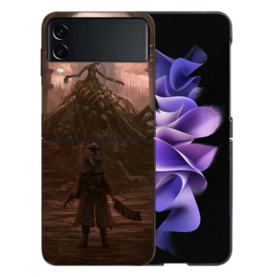 Bloodborne Game Phone Case For Samsung Z Flip 6 7 5G Galaxy Z Flip 5 4 3 5G Cases Shockproof Hard Cover TPU