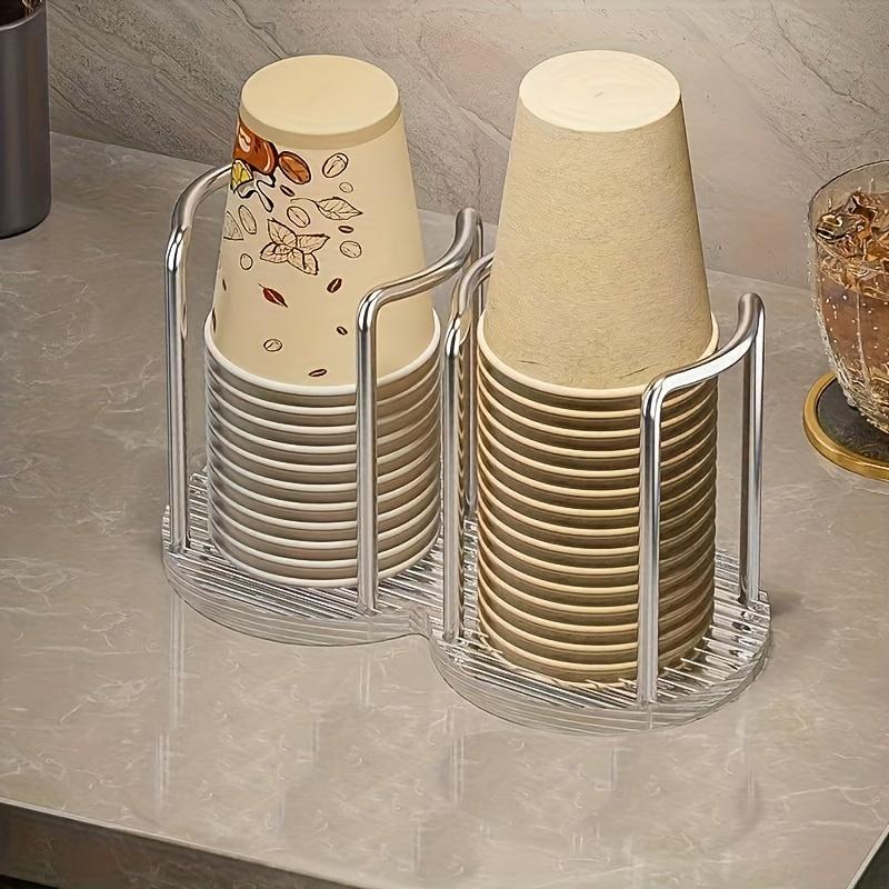 1PC Light Luxury Paper Cup Holder, Disposable Cup Picker, Desktop Storage, Acrylic Teacup, Commercial Water Cup Storage