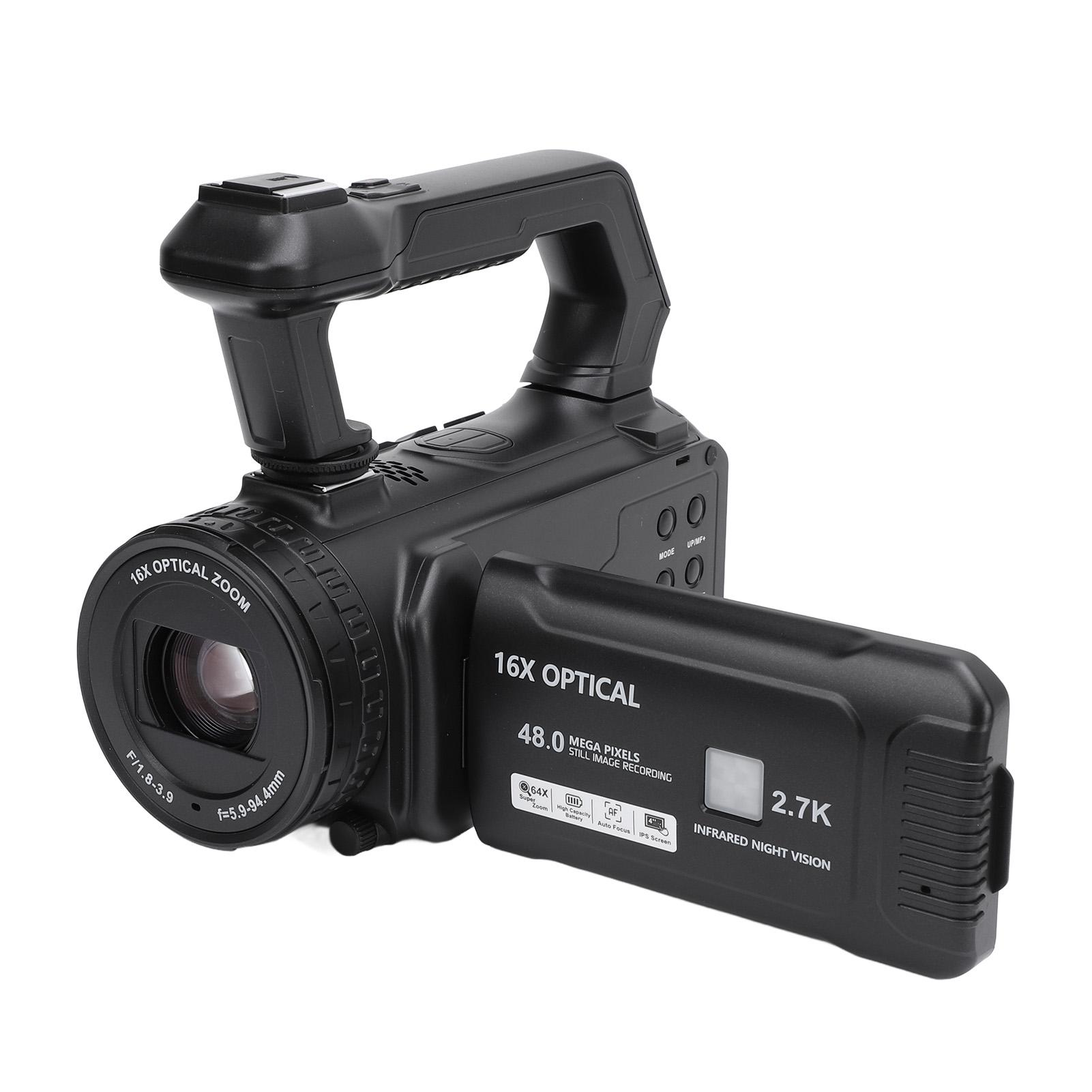 

Відеокамера 2.7K Цифрова камера 48 МП 4.0-дюймовий поворотний сенсорний TFT-екран 16-кратний цифровий зум