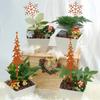 Metal Christmas Garden Decoration Stakes for Plant Pots Yard Decors Yard Stakes Christmas Decors for Garden Yard Lawn