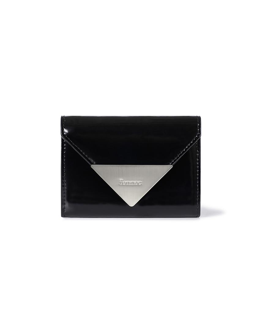 Fennec Lacquer Triangle Wallet - Matt Black