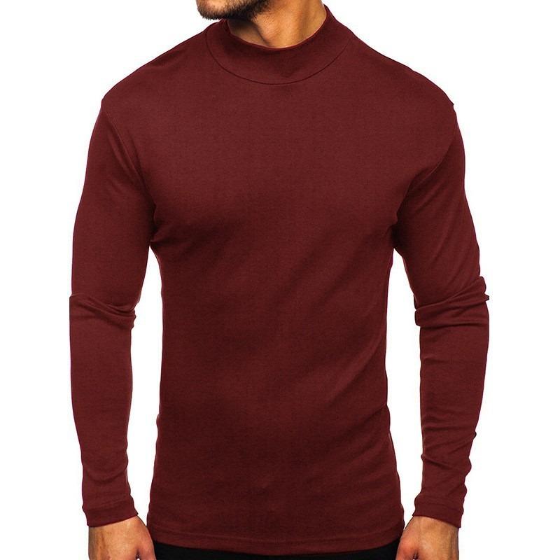 Men S Long Sleeve T Shirt Slim Fit Thick Warm Autumn Winter