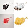 Beautiful 3d Love Heart Mirror Wall Stickers Decal For Stylish Home Decor