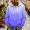 Women's Gradient Print Long Sleeve Hoodie with Hood and Pocket Casual Pullover Sweatshirt
