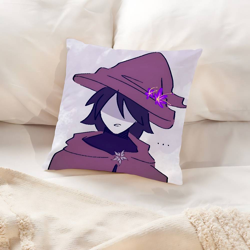 A-AzureS Anime Pillow Case Cushion Cover Soft Cute Throw Pillow Case For Car Sofa Pillowcase Polyester With Zipper