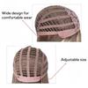 Y2K Perücke für Damen Schwarz Mittel-lang Glattes Haar Natürliche Simulation Tägliche Perücke mit Pony Kurzes Haar Bob Perücke