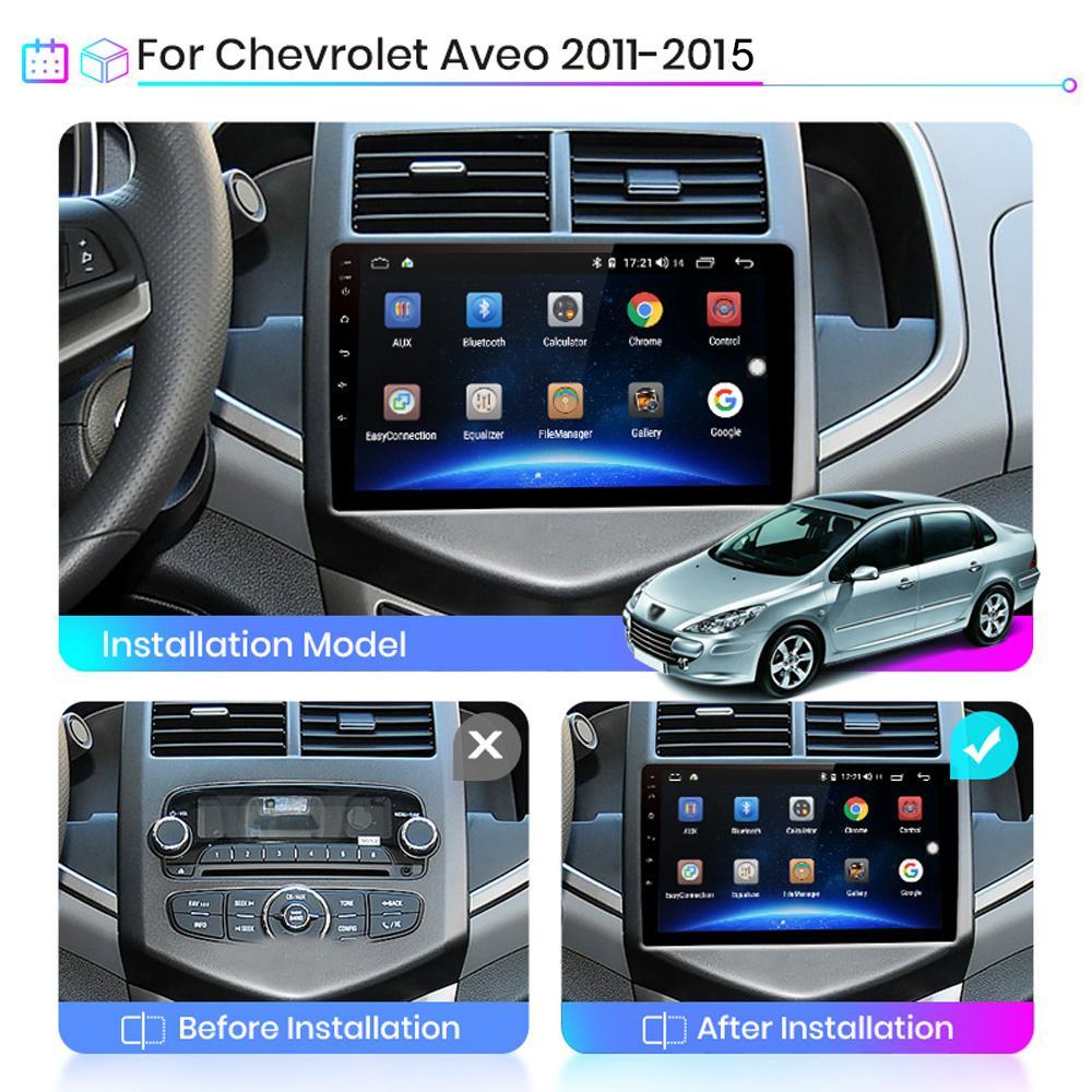 Car Radio Carplay For Chevrolet Aveo 2 Sonic 2011 - 2015 Android 10 Multimedia Video Player GPS Navigation WIFI 2+32GB