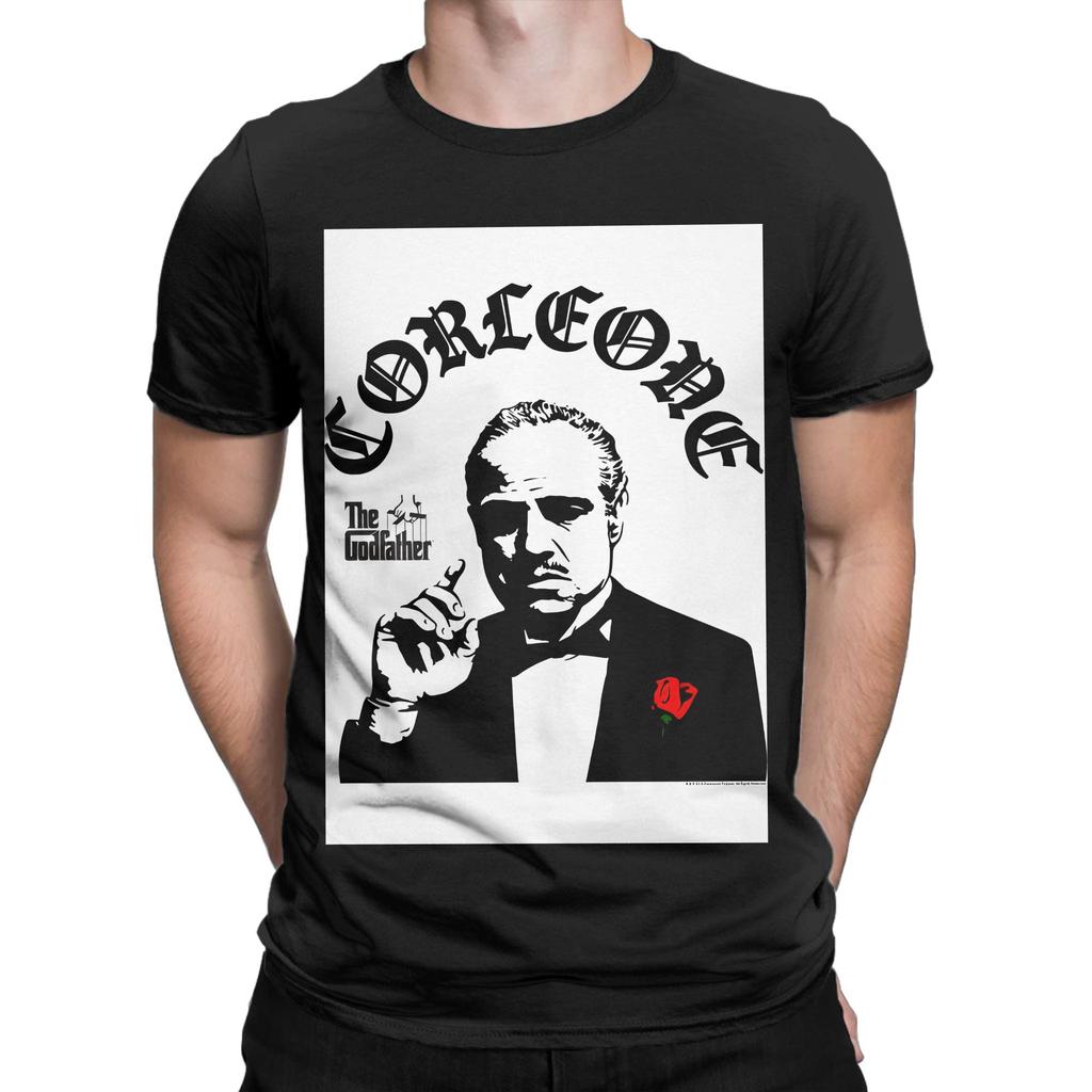 The Godfather Vito Corleone Stencil Poster Graphic 100 Cotton TShirt The Godfather Tops Tees For Unisex