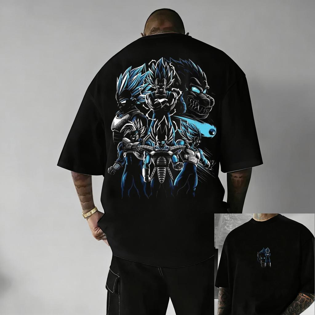 Dragon Ball Z Εκτύπωση Κοντομάνικο Βαμβακερό T-Shirt Son Goku Vegeta Unisex Γυναικεία Ρούχα Harajuku Yk Tee Vintage Casual T-Shirt Μπλούζες