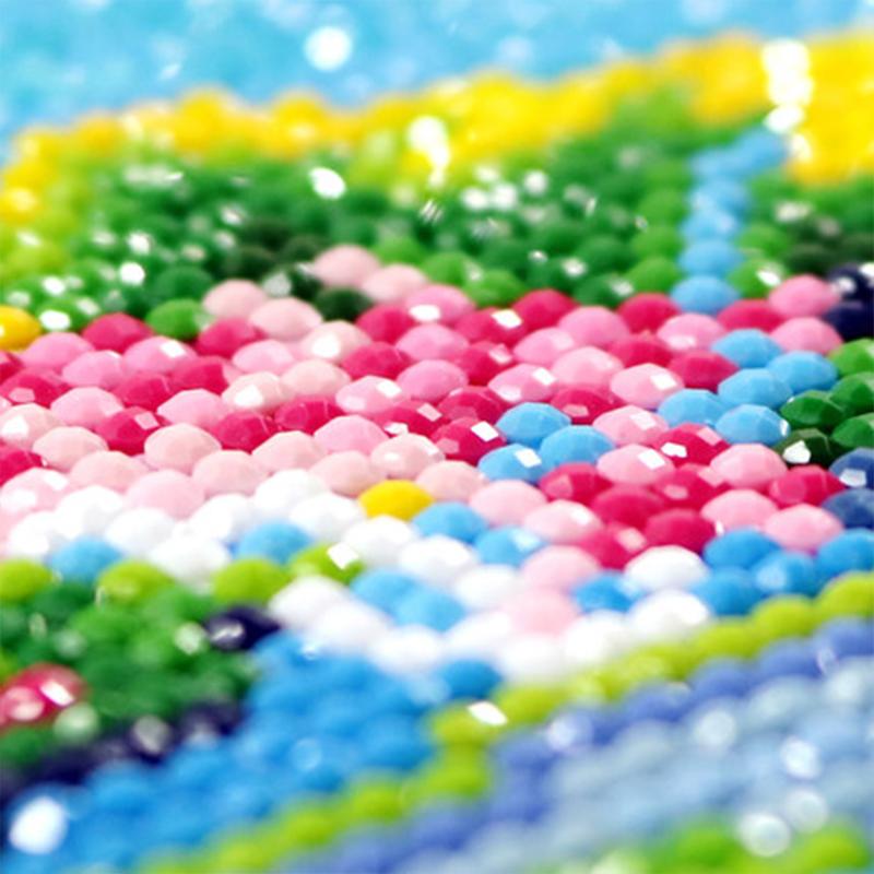 Blumenbaum Muster 4 Jahreszeiten DIY 5D Mosaik Runde Kristall Kreuzstich Diamantstickerei Kits, Packung mit 4 Heimdekoration