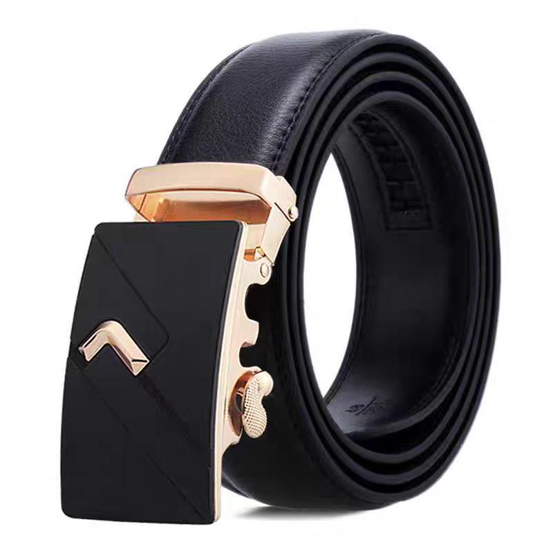 Men's High-End Genuine Leather Automatic Buckle Belt