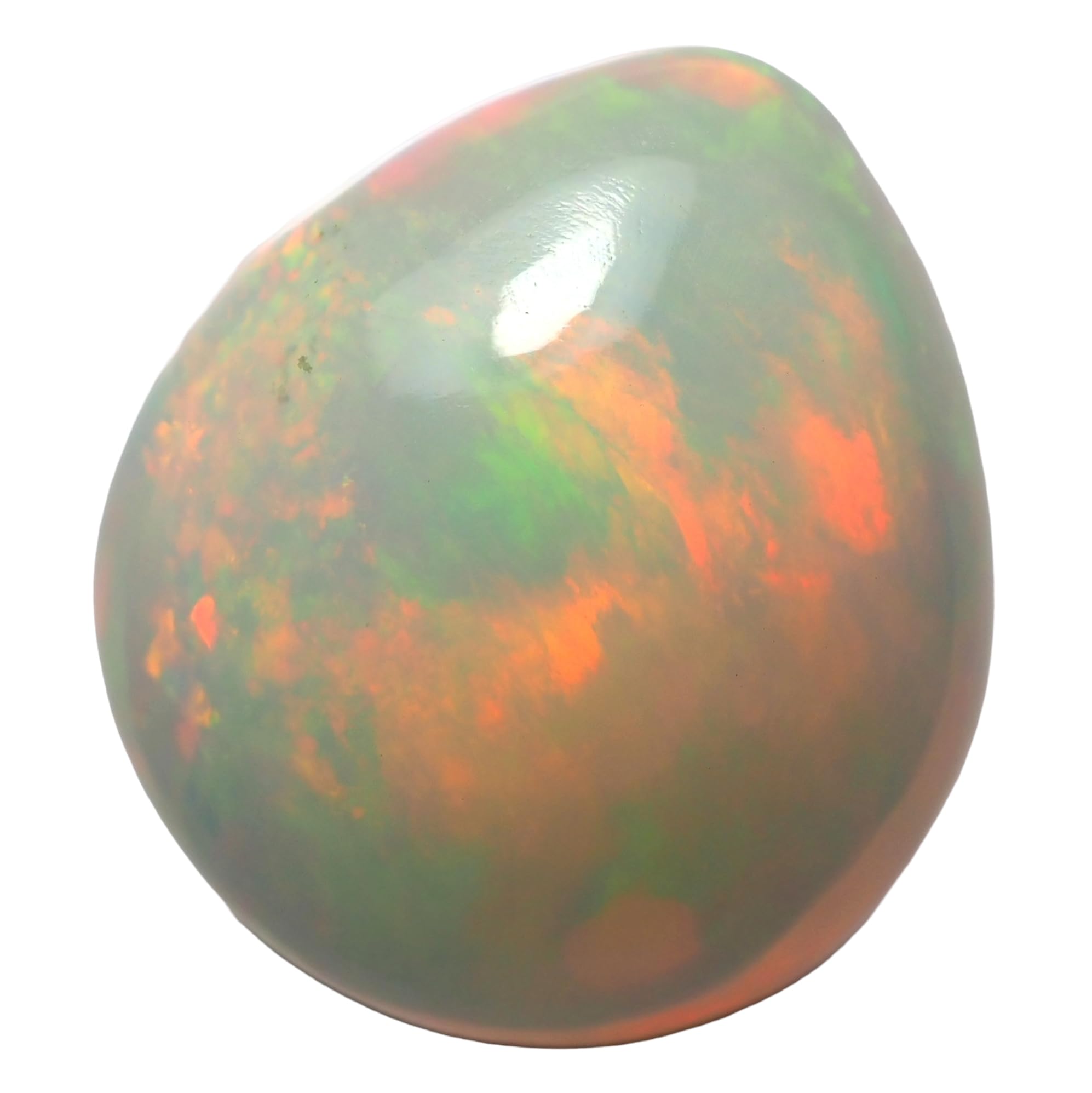 камень Натуральный Минерал Драгоценный Опал Эфиопия 114 из [N2 Натуральный] -  Один Вид  Прибл.. 5,8 карата, 15,1x13,1x7,6 мм