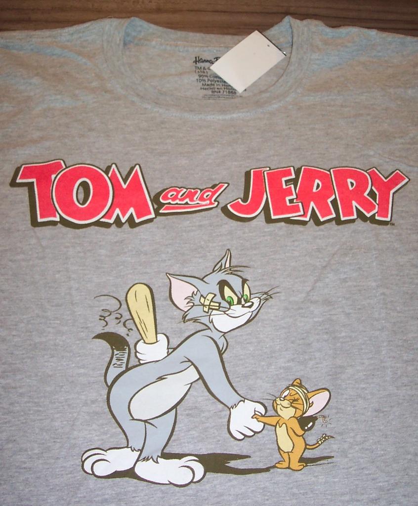 HannaBarbera TOM JERRY T-shirt MENS MEDIUM NEW w TAG