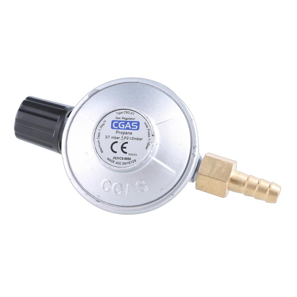 Pressure Regulator 50/37mbar Adjustable Flow Low Pressure Propane Regulator Camping Gas Tank Adapter for Camping Grill