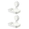 Pack Of 2 Wall Mounted Soap Dishes With Strong Suction Cups Soap Box Easy Installation For Smooth Surfaces Soap Rack