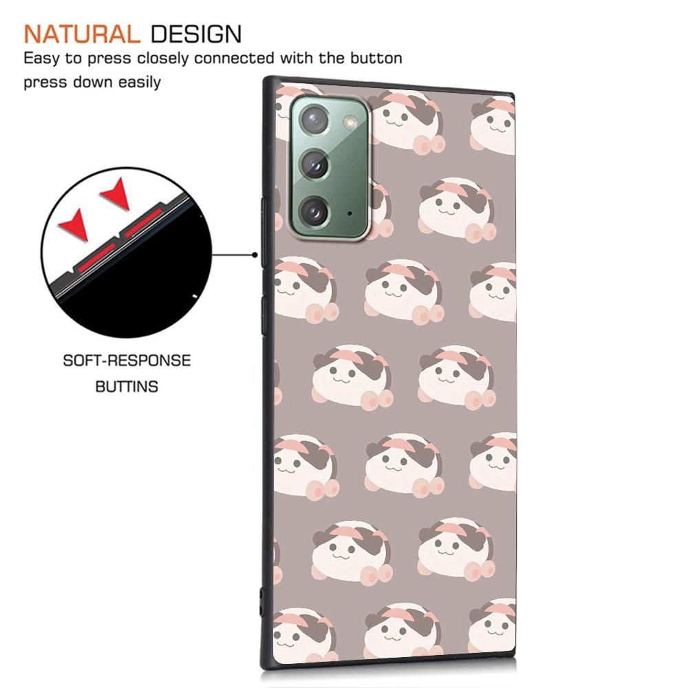 PUI PUI MOLCAR Cute Case for Samsung Galaxy Note 20 Ultra 8 10 Lite 9 TPU Phone Cover Note 10 Plus Black Soft Shell Funda Capa