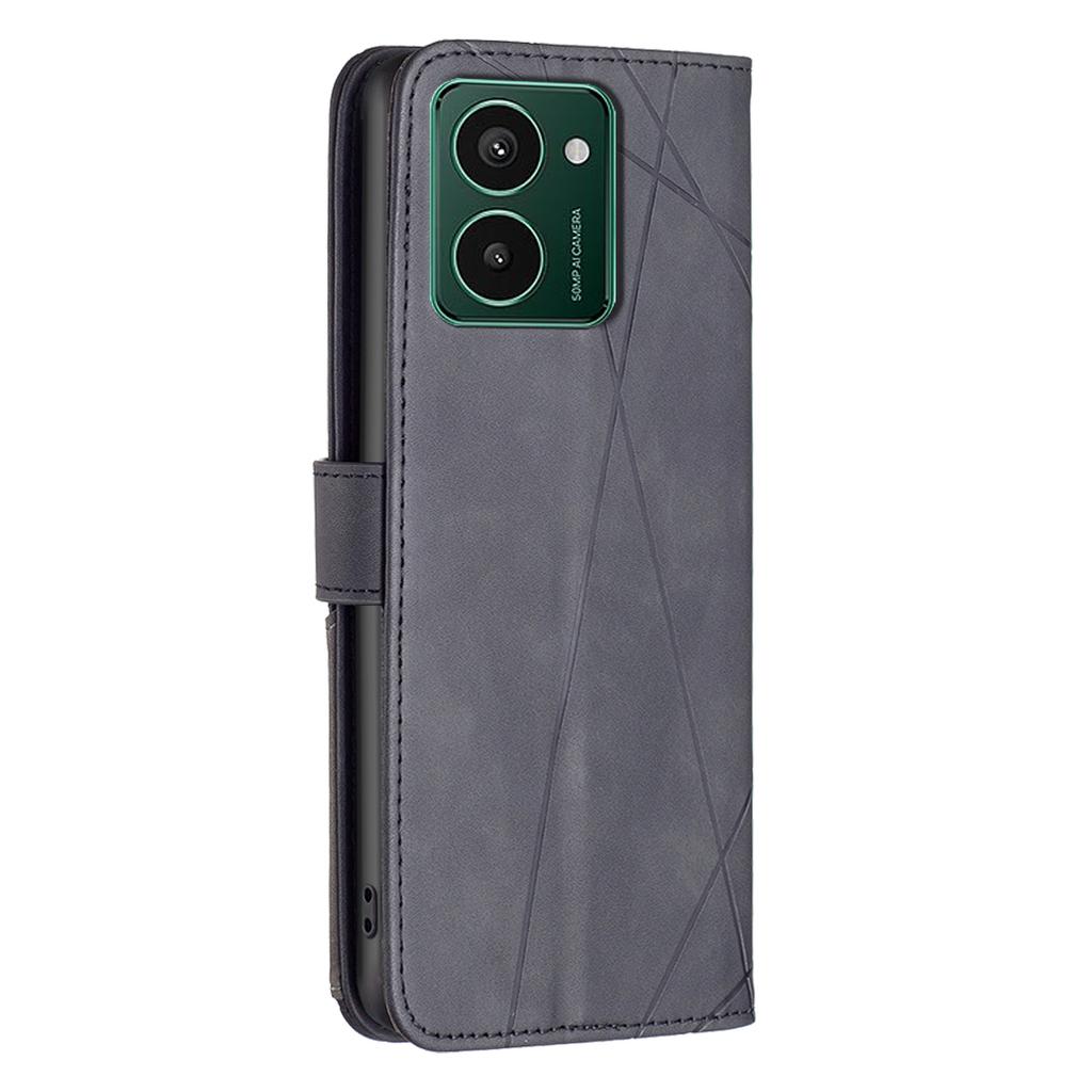 BINFEN COLOR For HMD Pulse Pro Phone Cases Wallet Stand Geometry Imprint Leather Cover