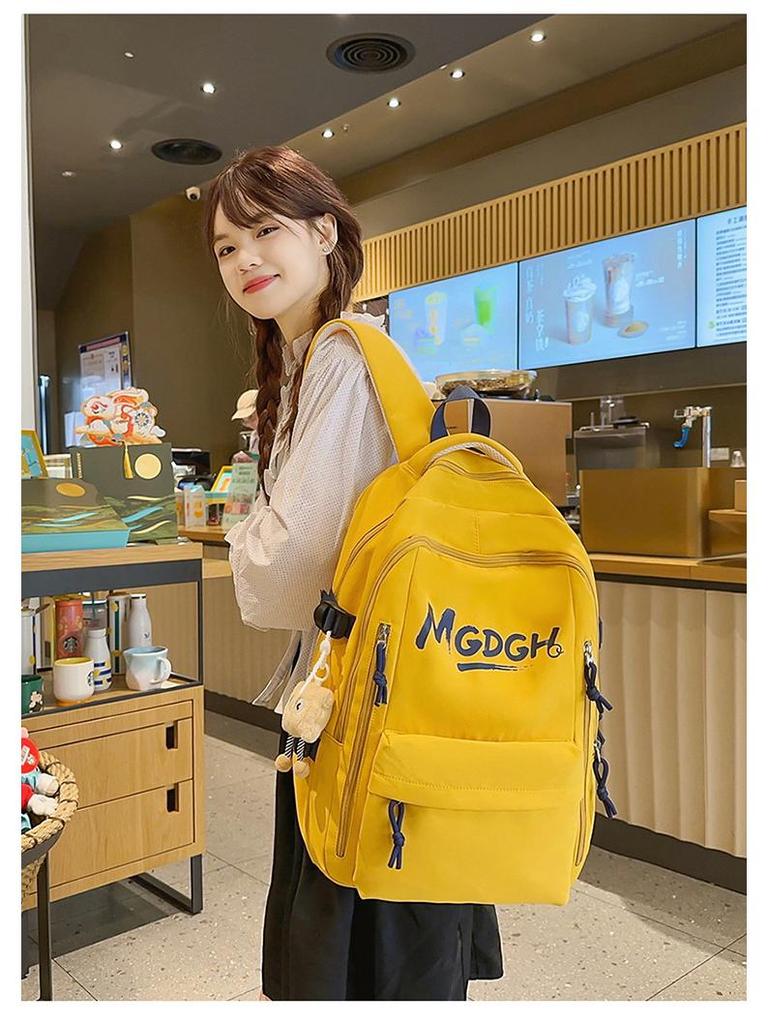 Korean Style Versatile Student Backpack - Large Capacity, Lightweight, Casual Travel Bag for Couples
