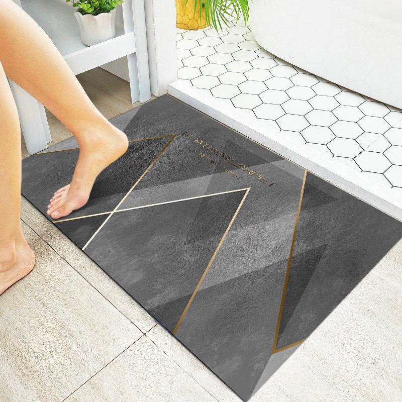 Bathroom Entrance Mat, Natural Rubber Absorbent Foot Mat, Bathroom Quick Drying Mat, Yamei Diatomaceous Mud, The Same Type of Soft Floor Mat
