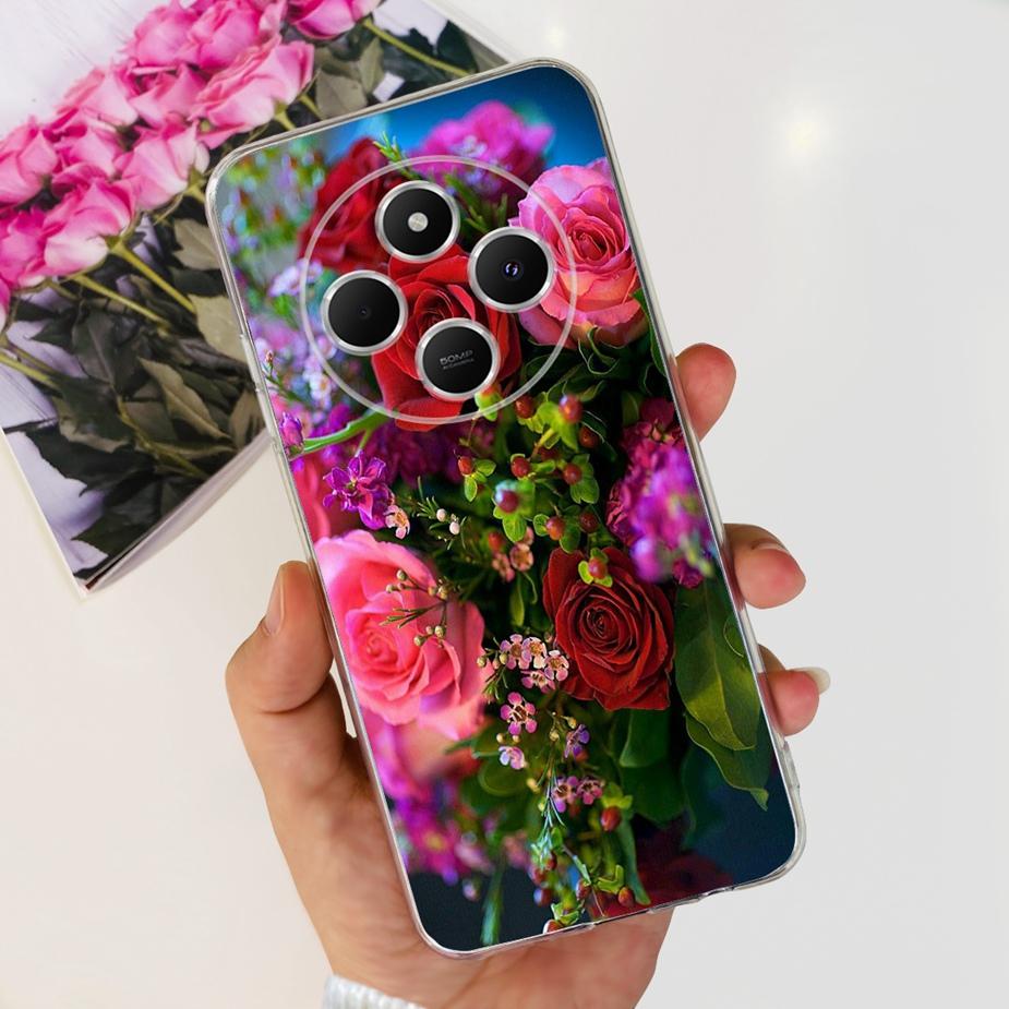 

For Xiaomi Redmi 14C Case Cute Cat Butterfly Painted Cover Clear Silicone Soft TPU Phone Case For Xiaomi Redmi 14C Redmi14C Bags Xiaomi Redmi 14C