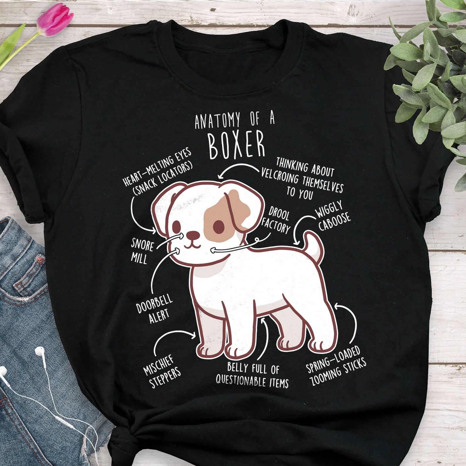 White Check Boxer Dog Shirt, , , Funny Dog Lover Gift, White Boxer Mom, Boxer Dad, Cute Dog T-shirt, Pet Tee, Animal Lover 160