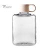 Portable Flat Flask Cup Tritan Water Bottle, Lightweight Slim Design, Large Reusable Plastic Vessel Capacity Leakproof Kettle, for Outdoor Hiking