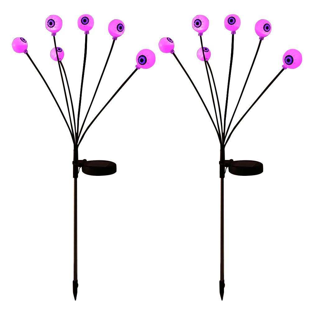 

Halloween Decor Outdoor Solar Scary Eyeball Light 6/8/10LED Solar Halloween Path Light Last Up To 20H Halloween Party Decoration 2PC