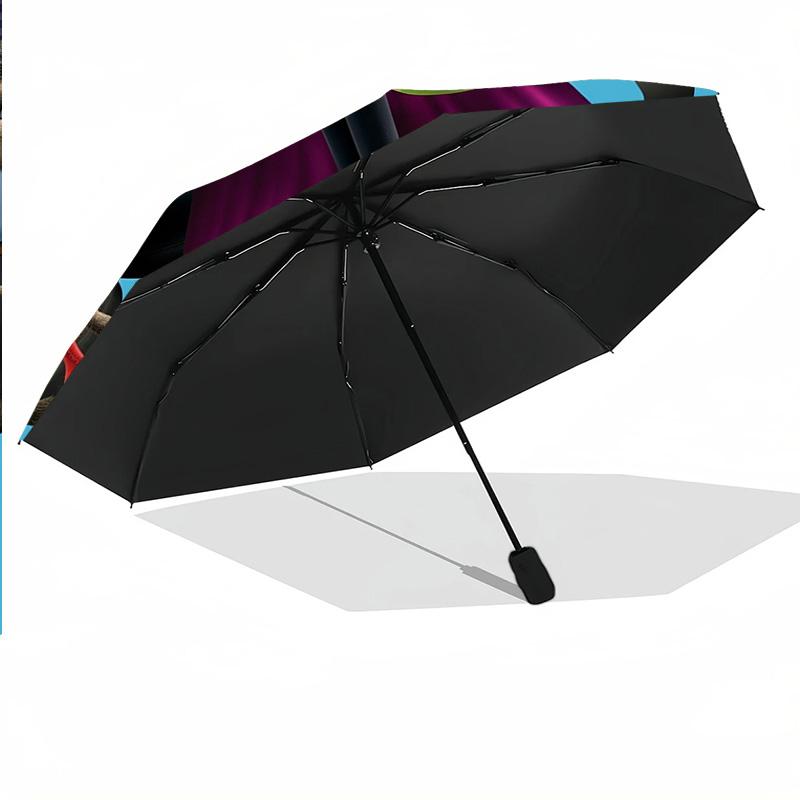 Custom Text Automatic 8 Bone Umbrella, Portable Sun Rain Protection UmbrellaHotel Transylvania