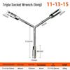 Multifunctional Y-Type Extended Socket Wrench Set