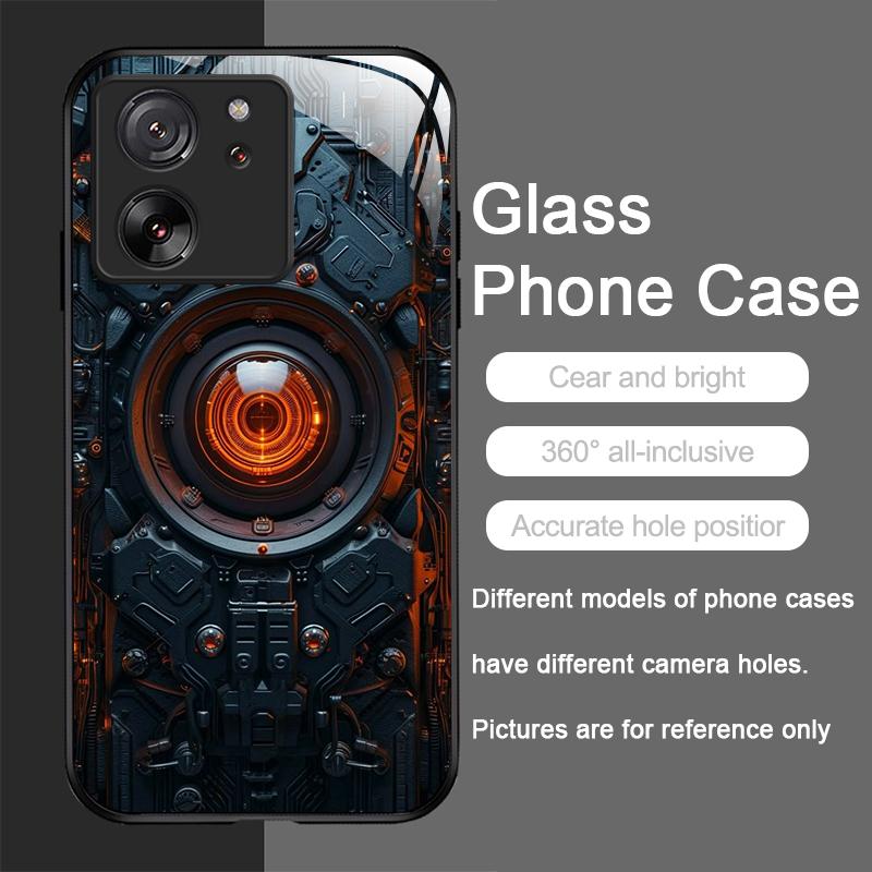 Creative Mechanical Circuit Board Pattern Glass Phone Case for Motorola Moto G85 G84 G75 G55 Edge 50 Fusion 40 Neo 30 Pro Cover