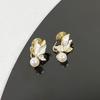 Pearl Mosquito Coil Disc Ear Clips: No-Pierce, Elegant French-Style Earrings for Women