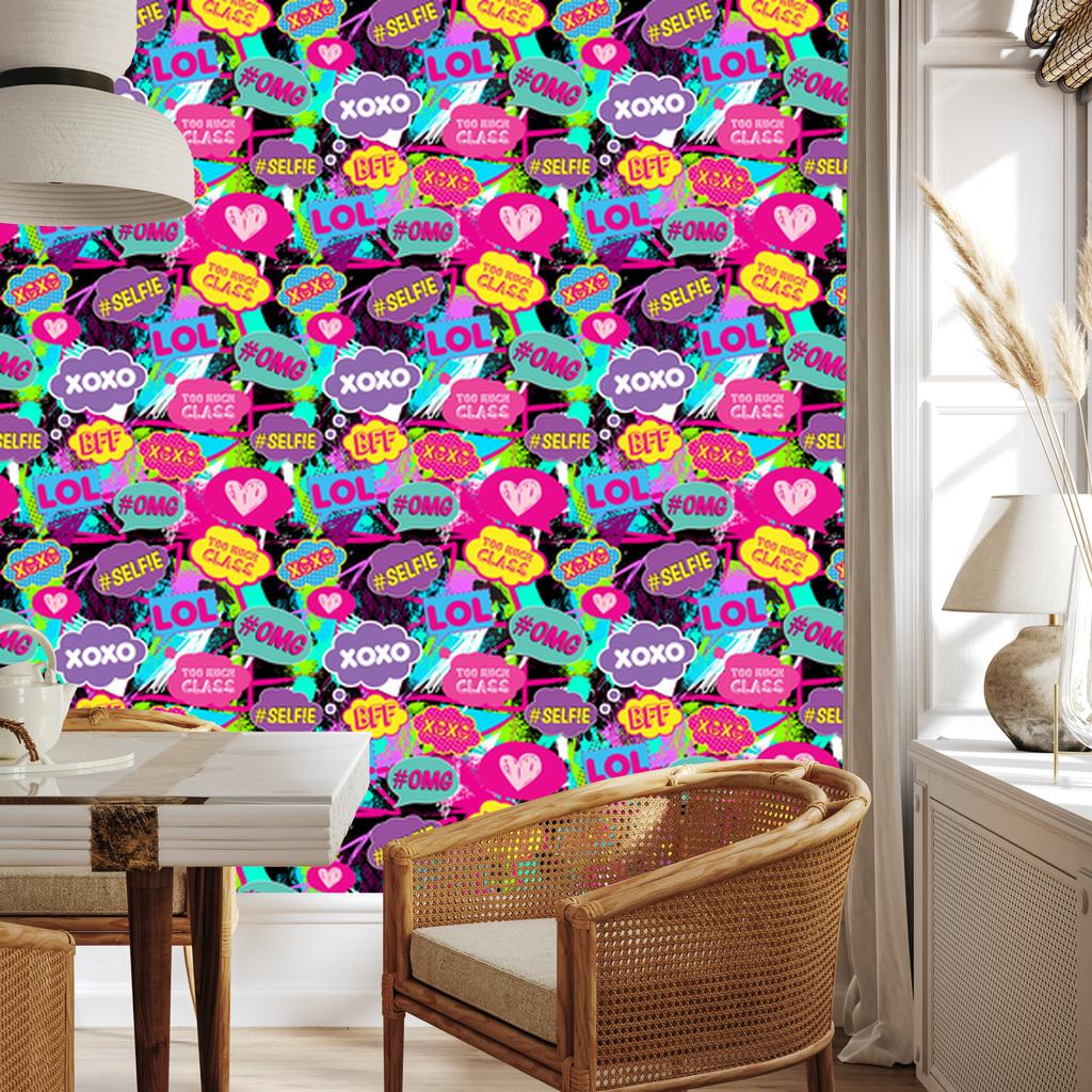 Pop art wallpaper for living room and bedroom 50x1000