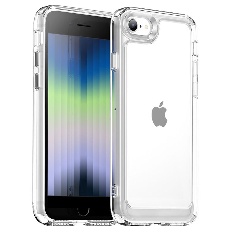 For iPhone SE 2022 Case Luxury Candy Color Transparent TPU Phone Case Shockproof Silicone Back Cover For iPhone 7 8 SE 2020 2022
