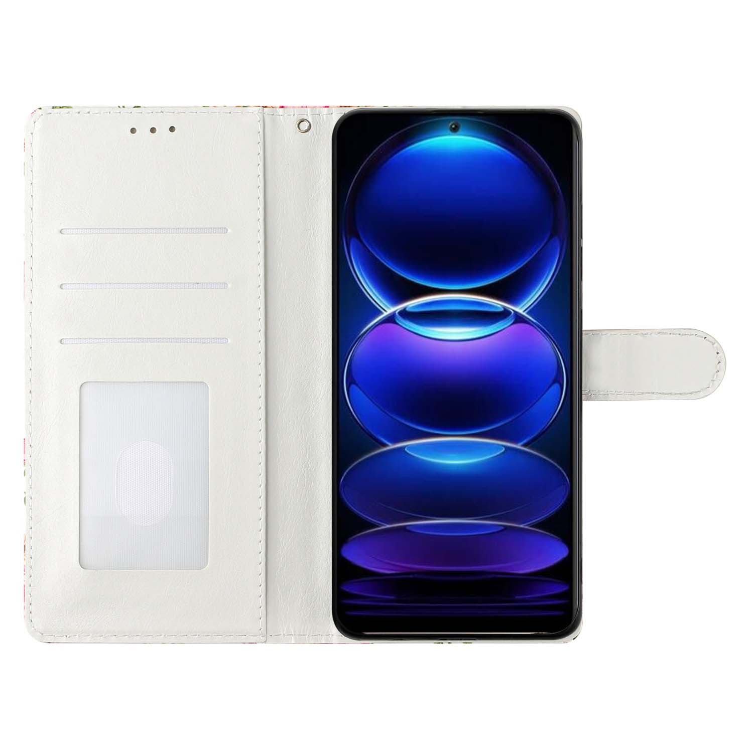 

For Xiaomi Redmi Note 12 Pro 5G/Note 12 Pro Speed 5G/Poco X5 Pro 5G Pattern Printing Phone Leather Case Stand Phone Wallet Cover with Strap Wind Chime