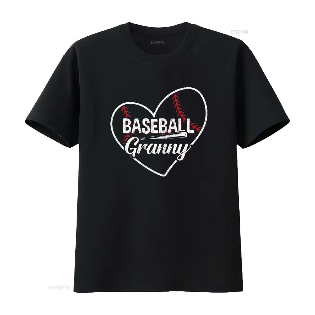 Baseball Grandma Granny Love Player T Shirt Vintage Washed Comfortable Streetwear Breathable Unisex Versatile