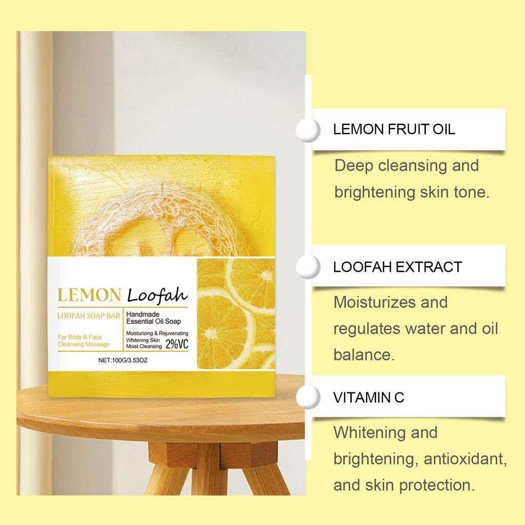 Lemon Soap Skin Brightening And Degreasing Refreshing Cleansing Bath Soap