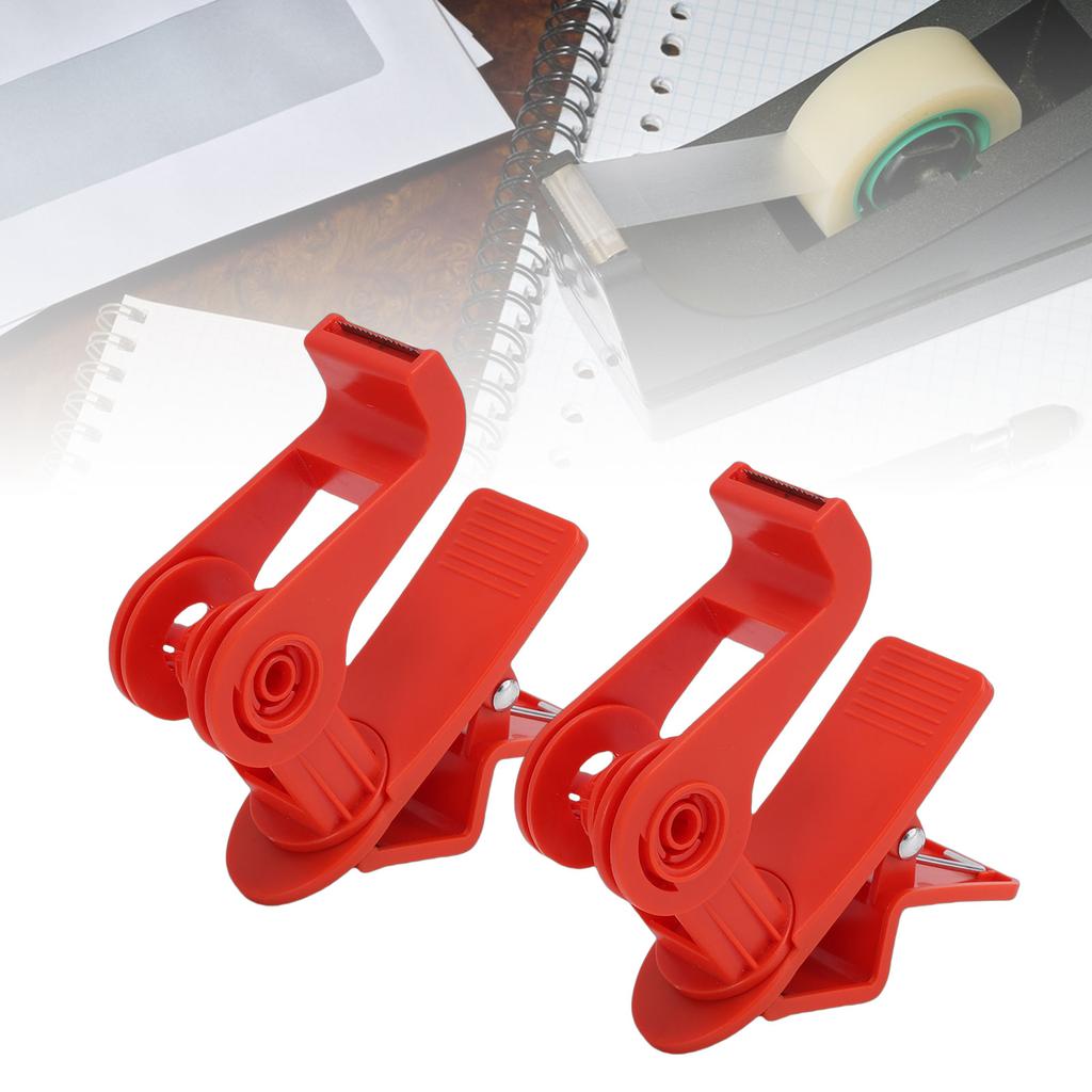 2PCS Table Clamp Tape Dispenser Non Slip Adhesive Tape Dispenser Holder with 360 Degree Rotating Cutter for Home School Workshop Warehouse