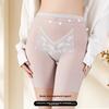 Women's Summer Lightweight Lace Ice Silk 10A Bacteriostatic Crotch Traceless Anti Slip High Waist Belly Retraction Safety Panties