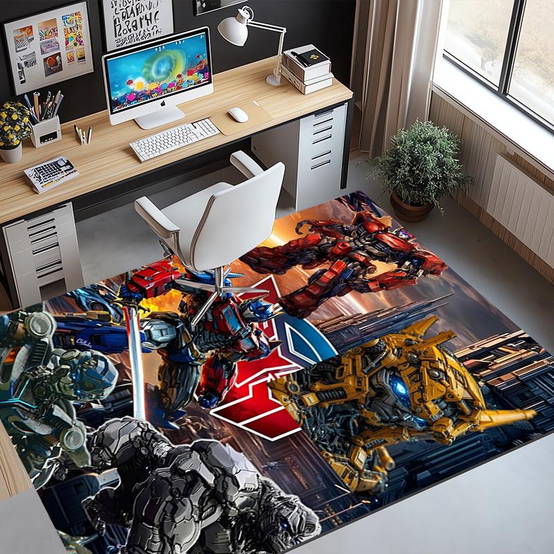 Transformers Pattern Rug, Indoor/Outdoor Mat, for Picnic, Gameroom, Bedroom, Office, Living Room, Home Decor Carpet, Birthday Gift