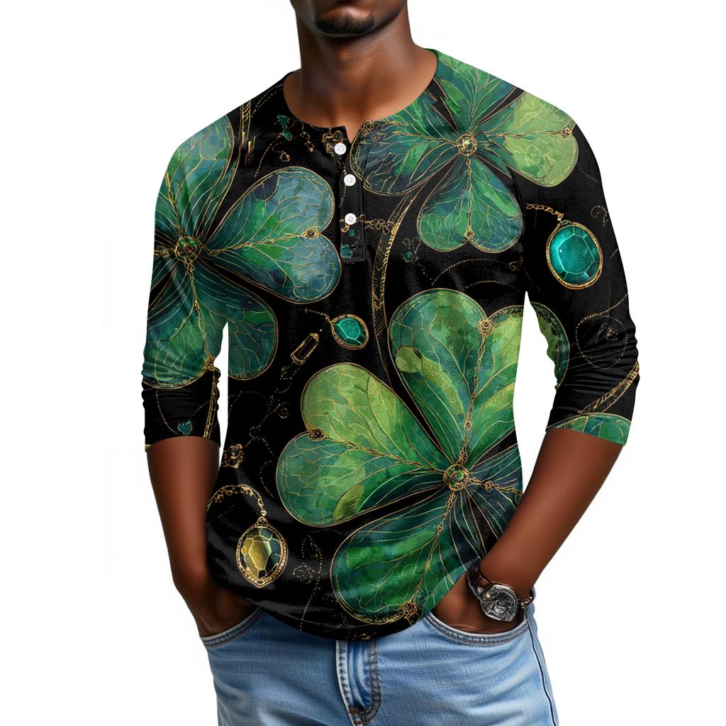 Men's Raglan Sleeve Three-quarter Sleeve Top