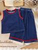 New Girls' Stylish Korean Spring/Autumn Denim 3-Piece Set