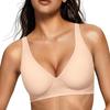 European Version, Women's Deep, Bra Without Steel Rim, Comfortable Bra Support Without Steel Rim, Shirt Gathering