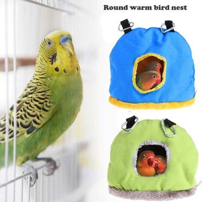 Casa Cama Quente Aconchegante para Pássaros Cabana Gaiola Suspensa Pássaros de Pelúcia para Hamster Papagaio